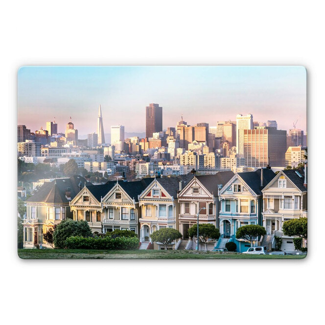 Glasbild Colombo - Skyline von San Francisco