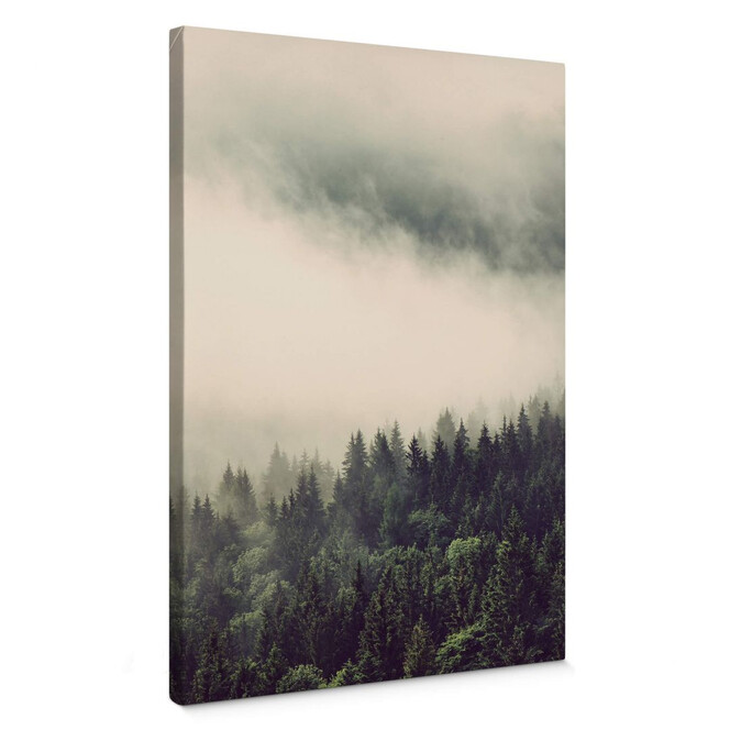 Leinwandbild Nebel im Wald 02