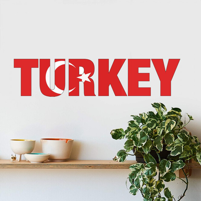 Wandsticker Turkey Schriftzug