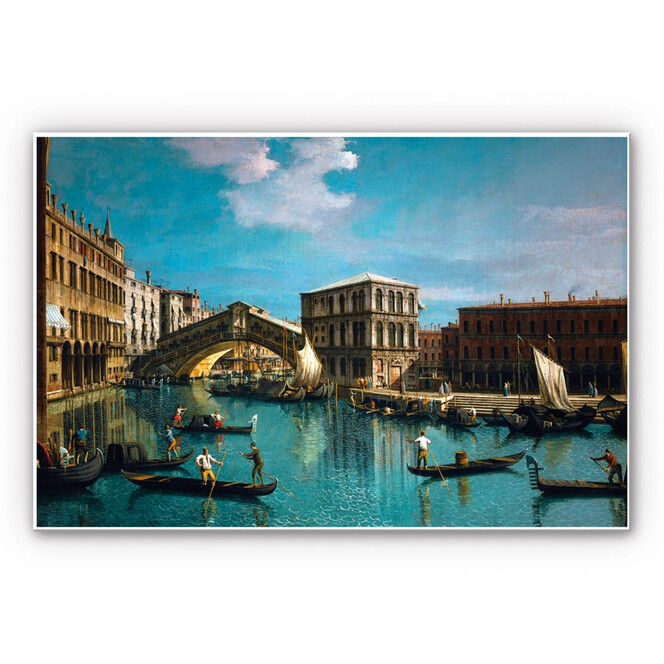 Hartschaumbild Canaletto - Die Rialtobrücke in Venedig