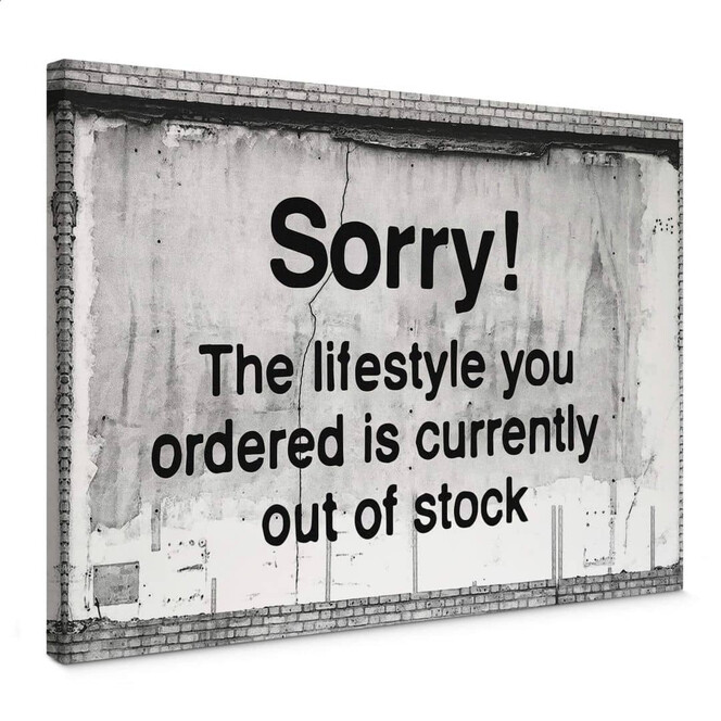 Leinwandbild Banksy - Out of Stock