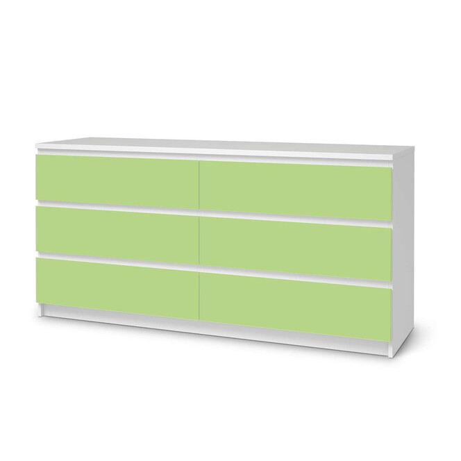 Möbelfolie IKEA Malm Kommode 6 Schubladen (breit) - Hellgrün Light- Bild 1
