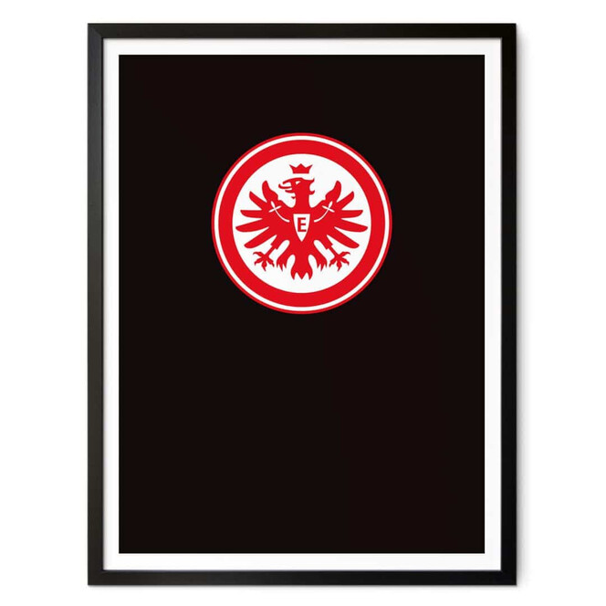 Poster Eintracht Frankfurt - Wappen auf Schwarz