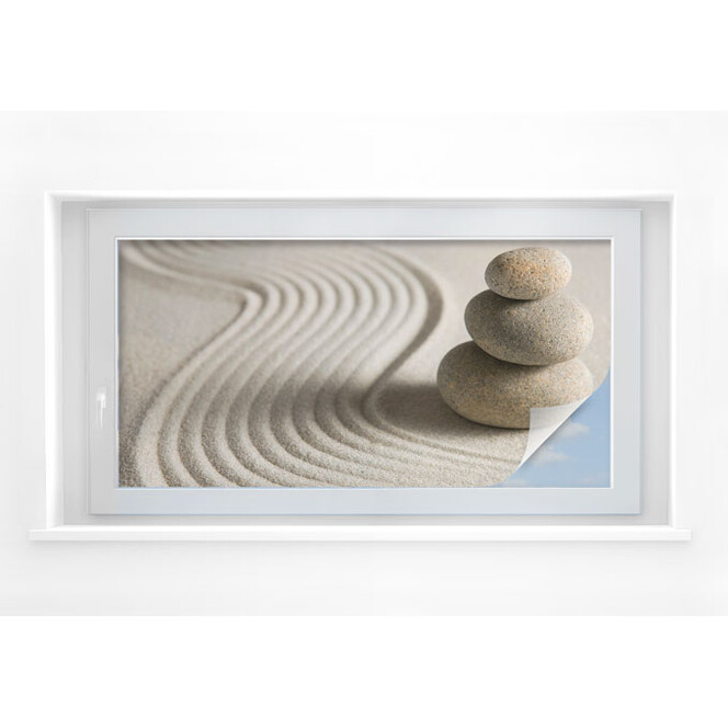 Sichtschutzfolie Stone in Sand 2 - Panorama