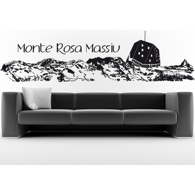 Wohnansicht - Wandtattoo Monte Rosa Massiv