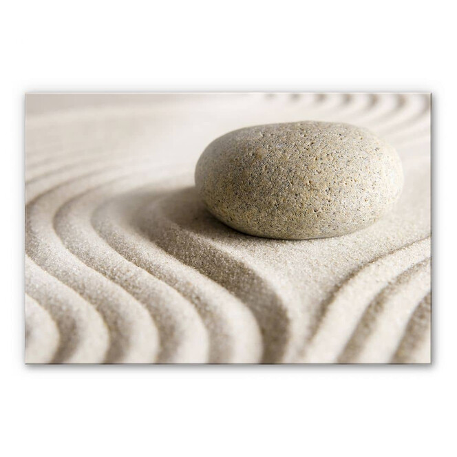 Acrylglasbild Stone in Sand 1