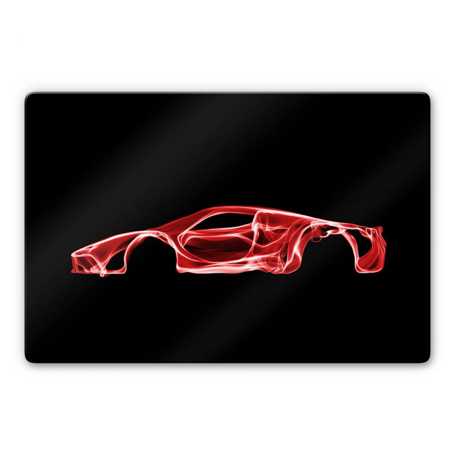 Glasbild Mielu - Red car