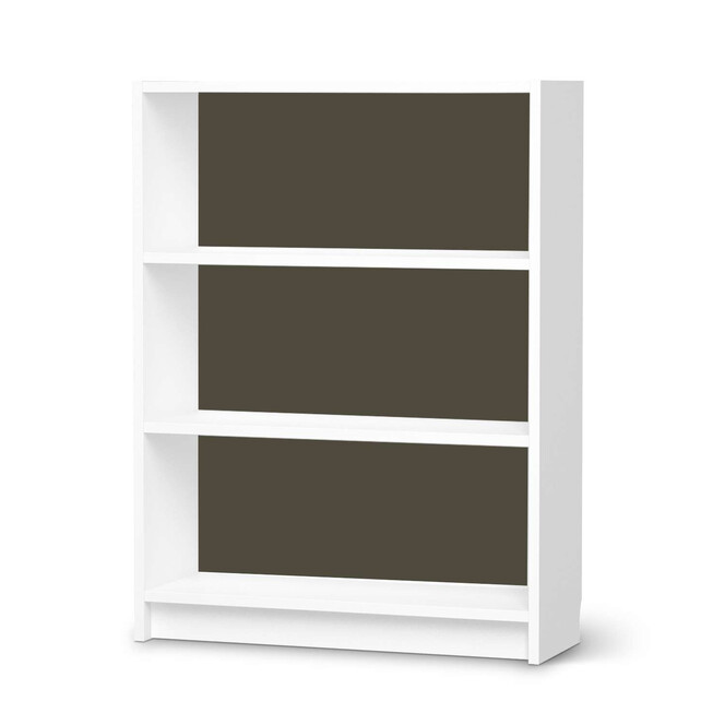 Möbelfolie IKEA Billy Regal 3 Fächer - Braungrau Dark- Bild 1