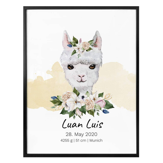 Personalisiertes Poster Lama
