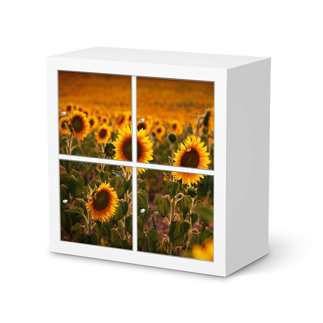 Klebefolie IKEA Kallax Regal 4 Türen - Sunflowers- Bild 1