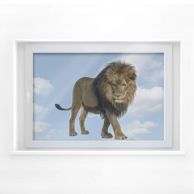Fensterbild Real Lion