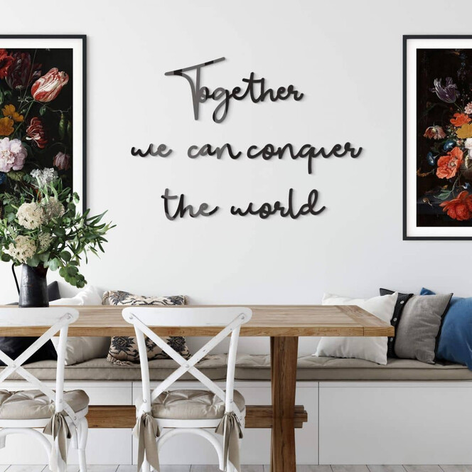 Acrylbuchstaben Together we can conquer the world (6-teilig)