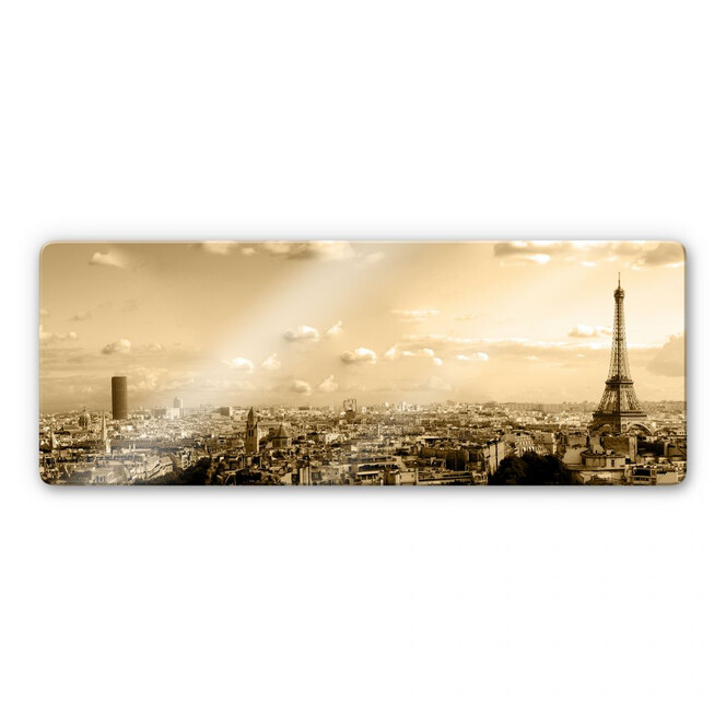 Glasbild Paris Skyline - Panorama