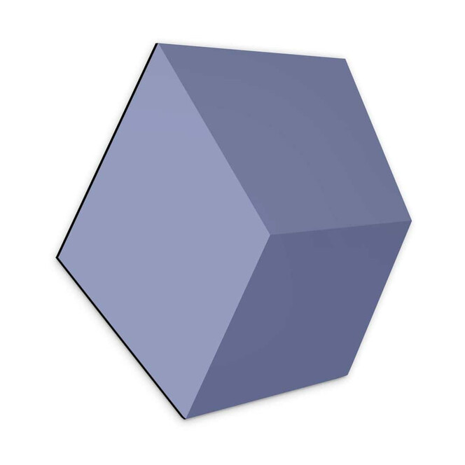 3D Hexagon - Alu-Dibond Dunkelblau