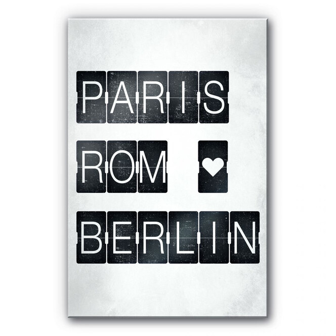 Acrylglasbild Paris-Rom-Berlin