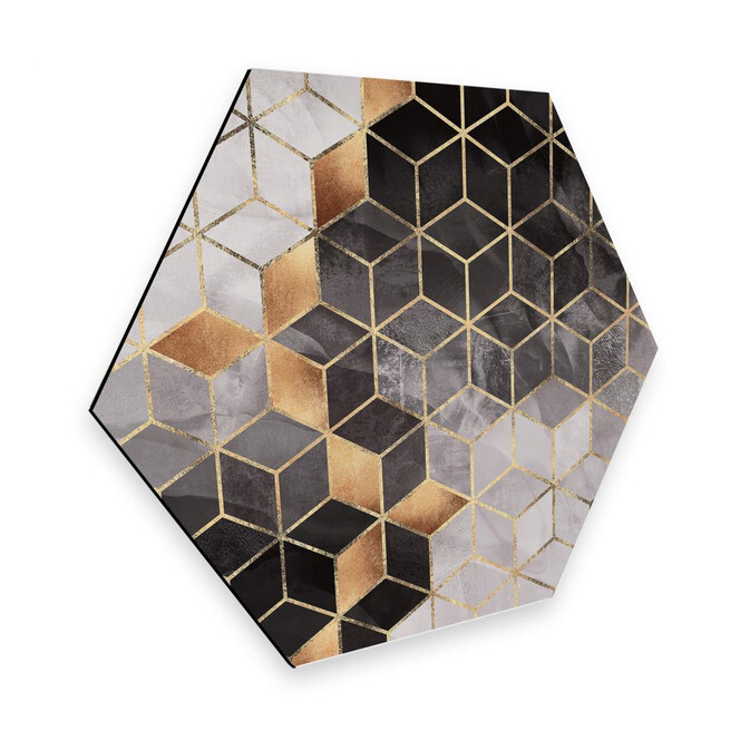 Hexagon - Alu-Dibond Fredriksson - Smoky Cubes