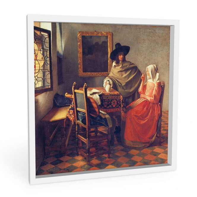 Wandbild Vermeer - Das Glas Wein