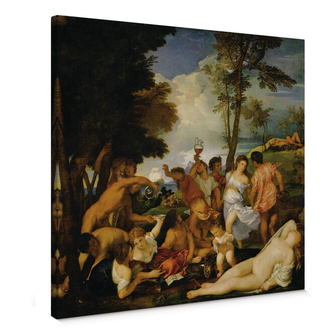 Leinwandbild Tizian - Das Bacchanal