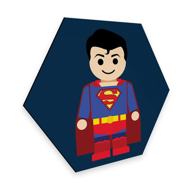 Hexagon - Alu-Dibond Gomes - Superman Spielzeug