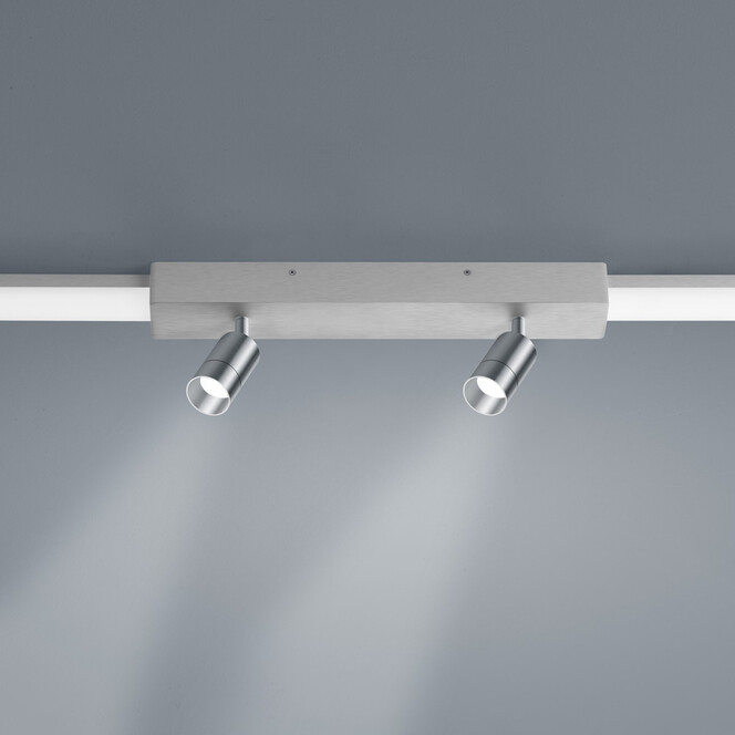 LED Lichtschienen Spot Vigo in nickel-matt 2x4W 720lm Endelement - Bild 1