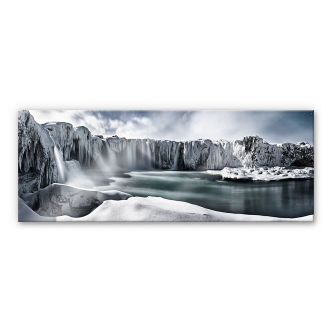 Acrylglasbild Shcherbina - Islands Wasserfälle - Panorama
