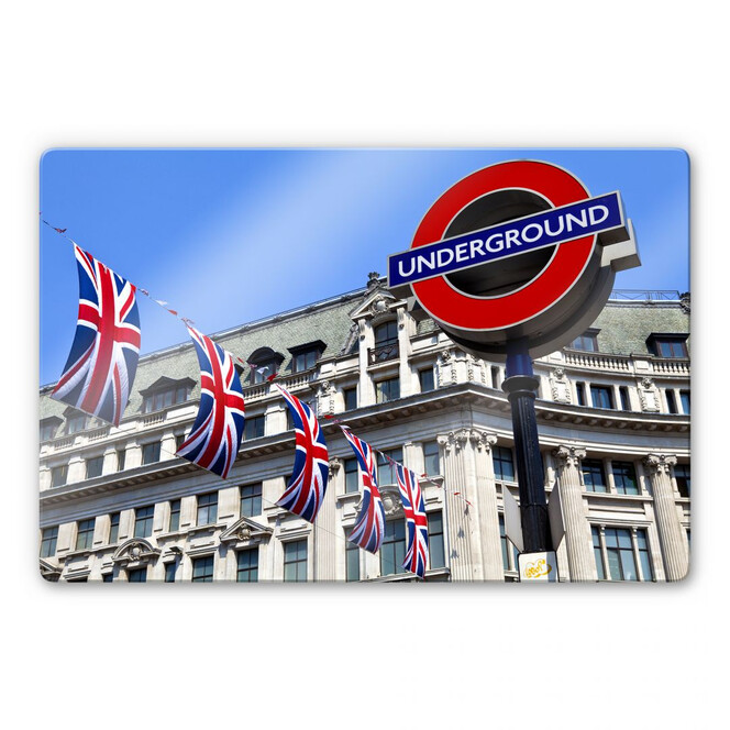 Glasbild London Underground