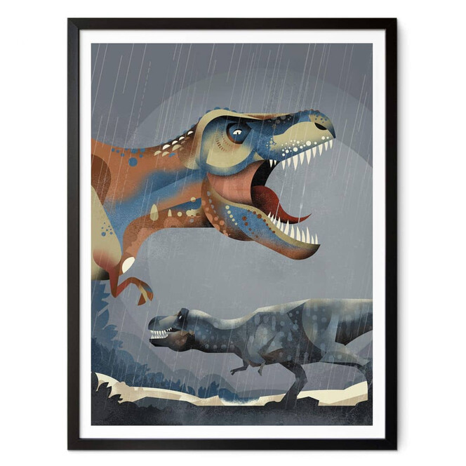 Poster Braun - T-Rex