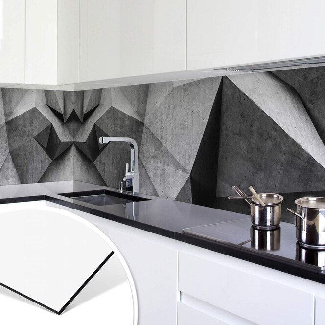 Küchenrückwand 3D Betonwand