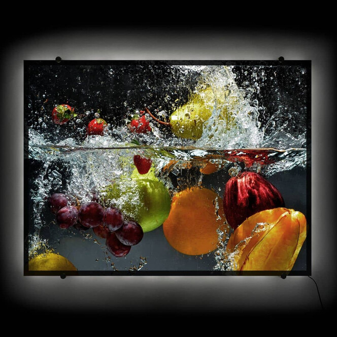 LED Wandbild Erfrischendes Obst - 80x60 - Bild 1