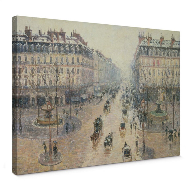 Leinwandbild Pissarro - Die Avenue de l`Opera an einem Wintermorgen