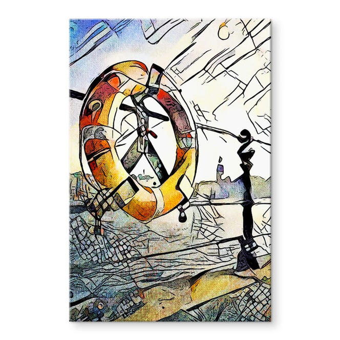 Acrylglasbild Zamart - Kandinsky trifft Hamburg am Hafen