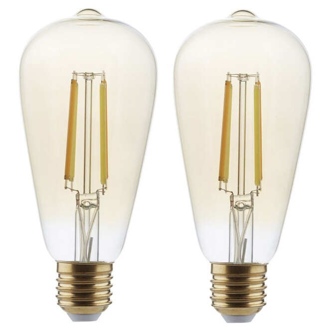 SHYNE | Smartes ZigBee LED Leuchtmittel E27. amber, tunable white, ST64. 7W, 650 Lumen, 2er-Pack