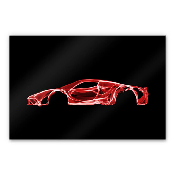 Acrylglasbild Mielu - Red car