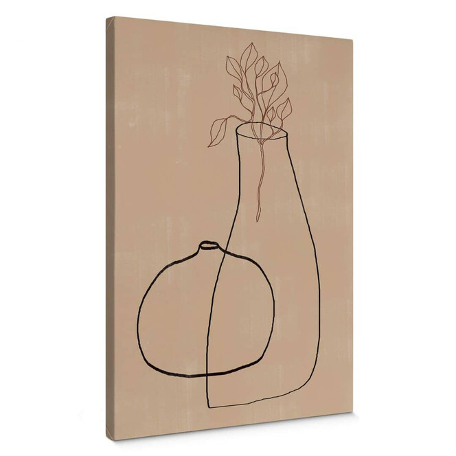 Leinwandbild The Miuus Studio - Line Art - Zwei Vasen