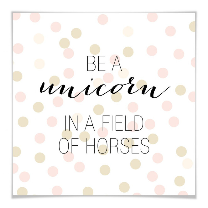 Poster Confetti & Cream - Be a unicorn...