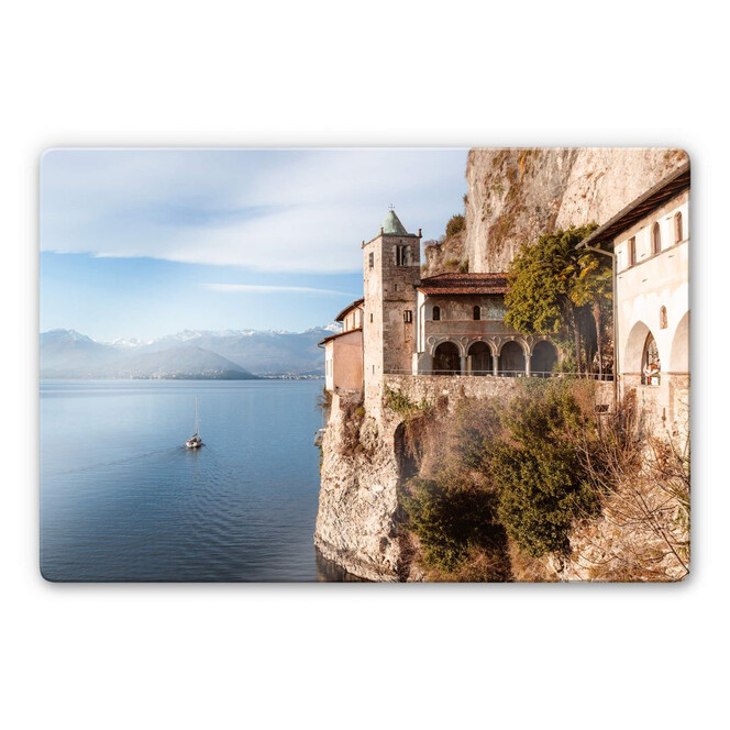 Glasbild Colombo - Am Lago Maggiore