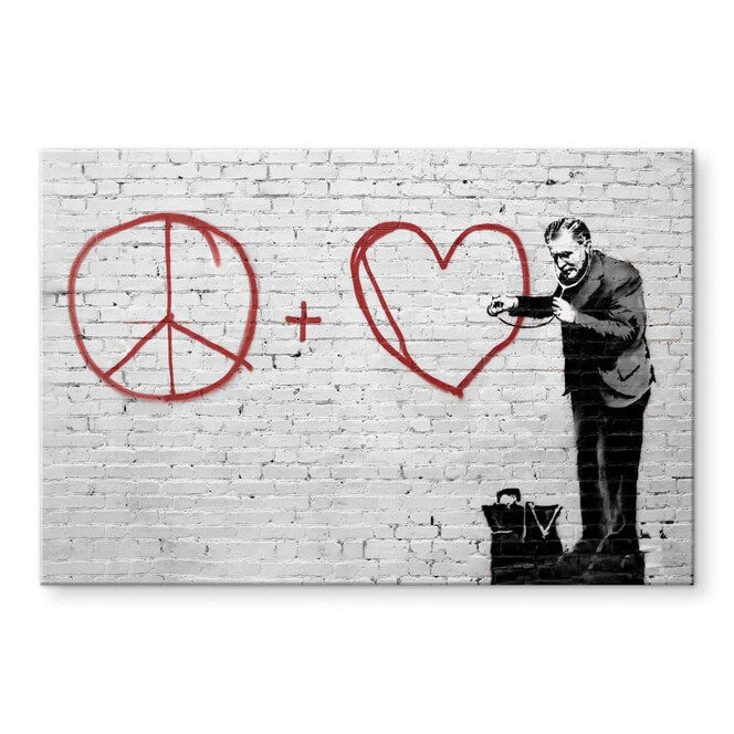 Acrylglasbild Banksy - Peaceful Hearts Doctor
