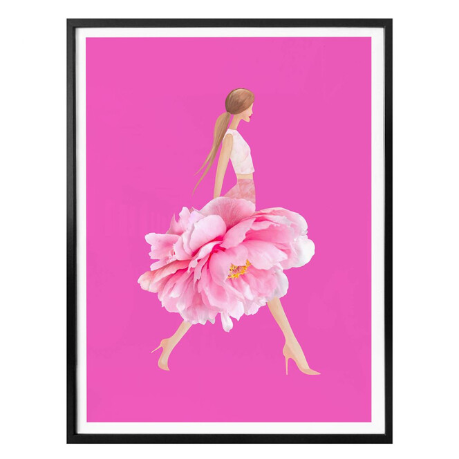 Poster Korenkova - Fashion Girl pink