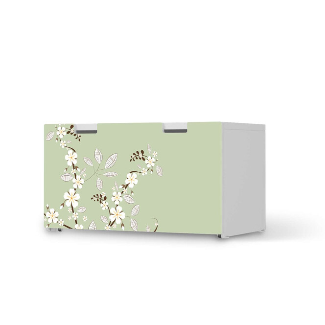 Möbelfolie IKEA Stuva / Malad Banktruhe - White Blossoms- Bild 1