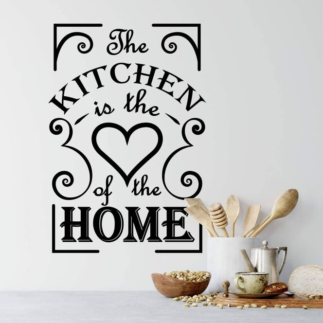 Wandtattoo The Kitchen is the heart of the home - Vintage