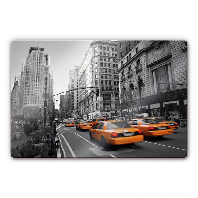 Glasbild Cabs in Manhattan
