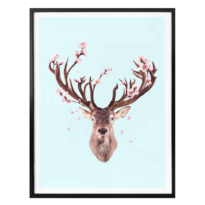 Poster Loose - Cherry Blossom Deer