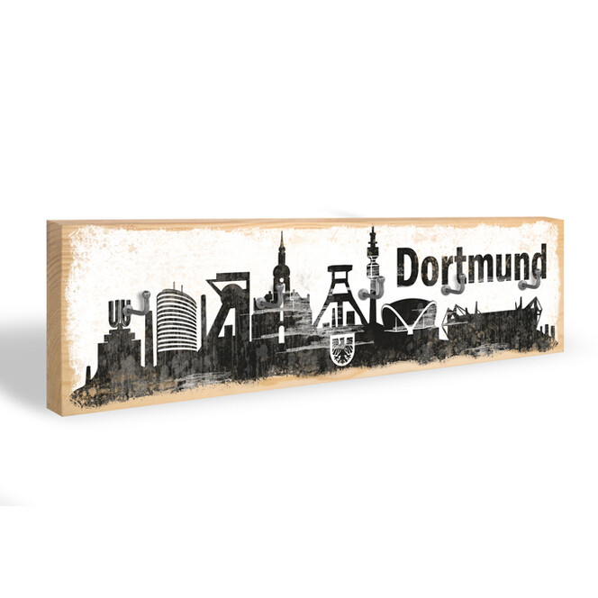 Schlüsselbrett Dortmund Skyline + 5 Haken