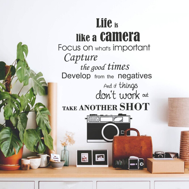 Wandtattoo Life is like a camera...