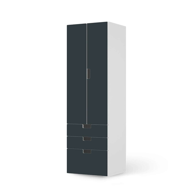 Klebefolie IKEA Stuva / Malad - 3 Schubladen und 2 grosse Türen - Blaugrau Dark- Bild 1