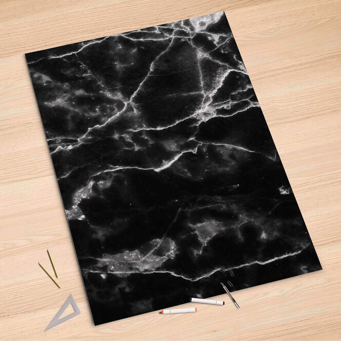 Folienbogen (100x150cm) - Marmor schwarz- Bild 1