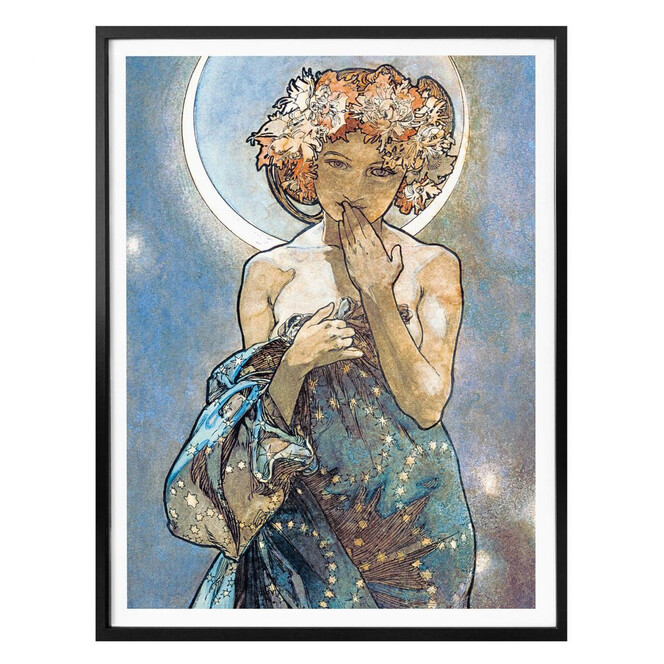 Poster Mucha - Sterne: Der Mond