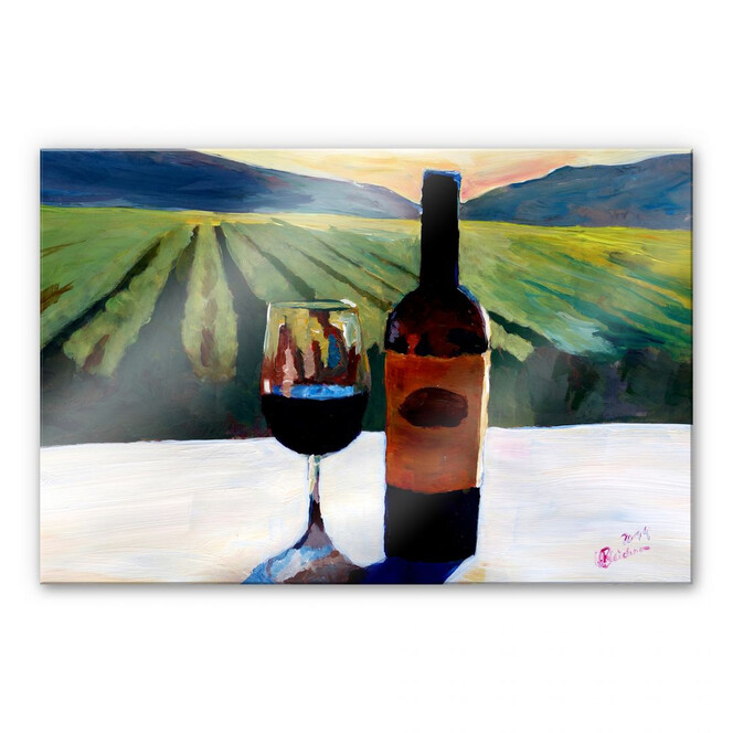 Acrylglasbild Bleichner - Wein in Napa Valley
