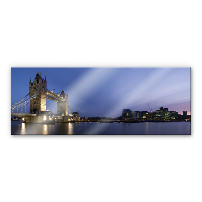 Acrylglasbild Tower Bridge an der Themse - Panorama