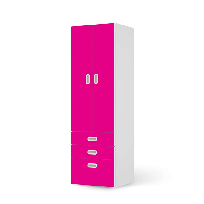 Klebefolie IKEA Stuva / Fritids - 3 Schubladen und 2 grosse Türen - Pink Dark- Bild 1